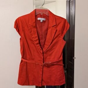 Short sleeve red blazer